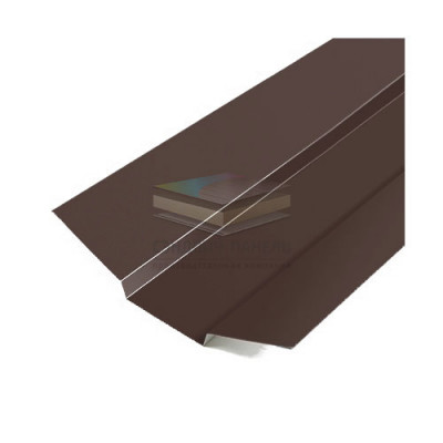 Планка ендовы верхняя 76х76х2000-0.45 Ral 8017 Полиэстер Планка ендовы верхняя 76х76х2000-0.45 Ral 8017 Полиэстер