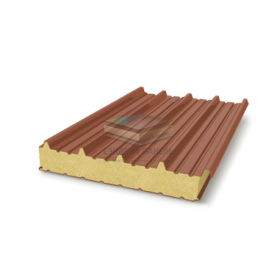 Кровельные сэндвич-панели пенополиуретан, ширина 1000 мм, толщина 10 мм, RAL8004 Кровельные сэндвич-панели пенополиуретан, ширина 1000 мм, толщина 10 мм, RAL8004